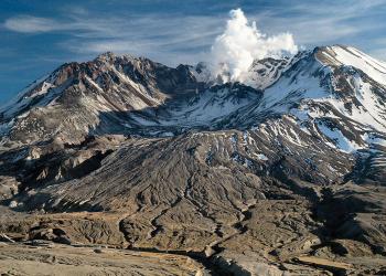 Mount St. Helens National Volcanic Monument - Mt. St. Helens Steam Plume