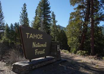 A Tahoe National Forest Sign